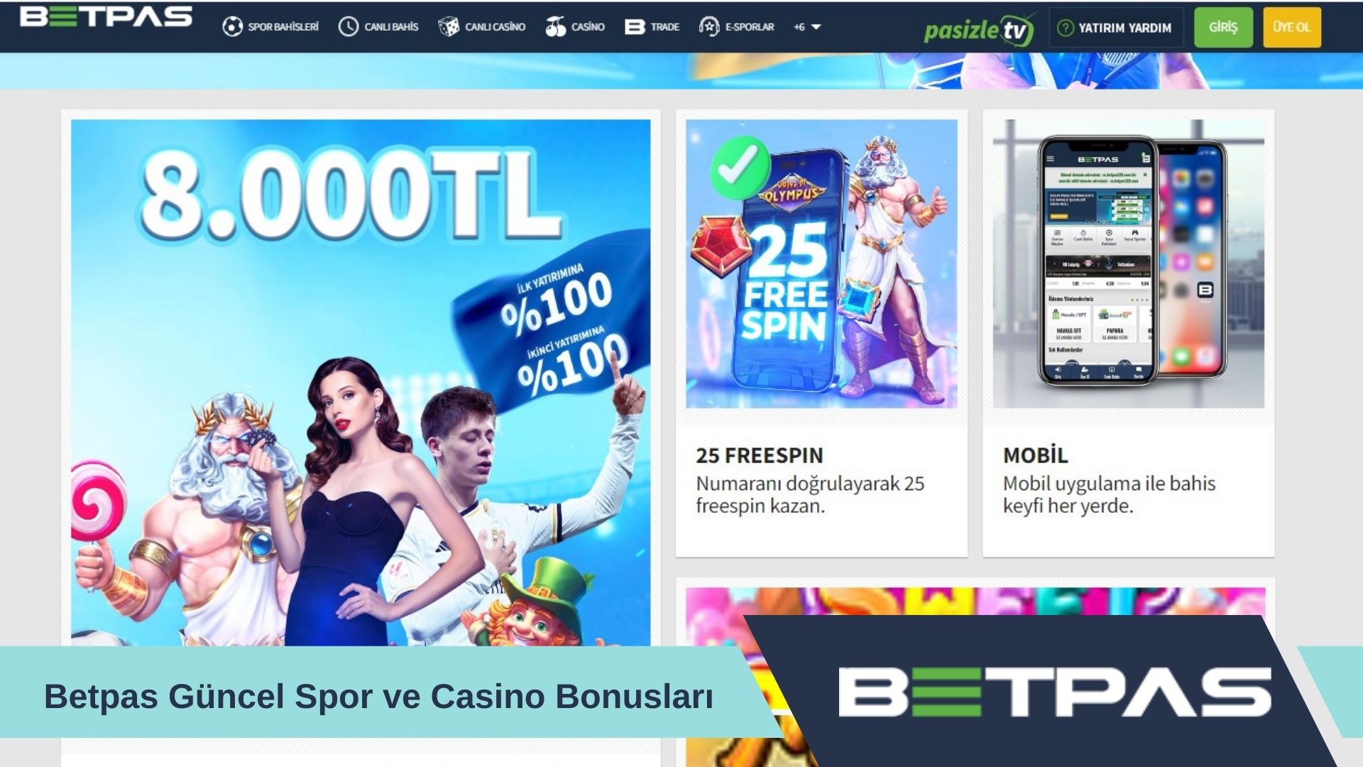 Betpas Güncel Spor ve Casino Bonusları