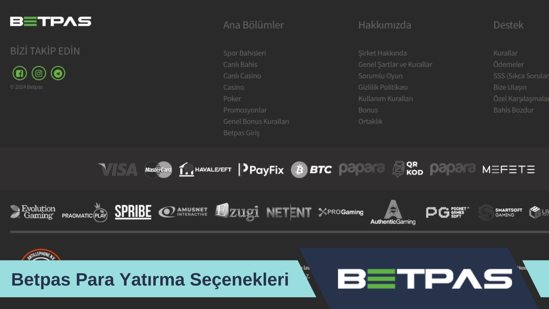 Betpas Para Yatırma Seçenekleri